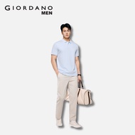 Giordano Men Liquid Touch Slim Fit Short-Sleeve Embroidered Polo Shirt