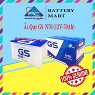 Bình Ắc Quy Nước 12V-70Ah Ắc Quy Ô Tô GS N70