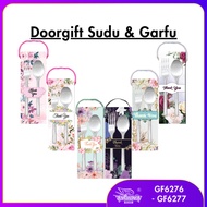 1SET PROMOSI DOORGIFT SUDU GARFU / STAINLESS STEEL CUTLERY / DOORGIFT SPOON AND FORK / SUDU DAN GARF