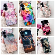 Casing Tecno Camon 19 CI6n Cover Tecno Camon 19 Pro Case CI8 CI8n Luxury Butterfly Love Fashion Flow