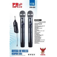 ส่งฟรี PROPLUS RM888 RM-888 ระบบสัญญาณ UHF เปลี่ยนคลื่อนความถี่ได้ ระยะการส่งสัญญาณ ไกลสุด 50เมตร