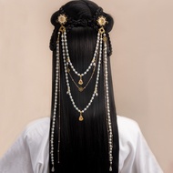 Ancient Costume Hanfu Hair Clip Ancient Style Fairy Accessories Multi-Layer Imitation Pearl Back Pre