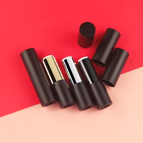 10/30/50pcs Black Silver Gold Round Empty 12.1mm Lipstick Tube Lip Balm Container Lipstick Shell Pac