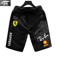 กางเกงขาสั้นแห้งเร็ว F1 Ferrari Formula Racing Car Suit Leclerc สำหรับผู้ชาย 5 ชิ้น กางเกงขายาวทรงหล