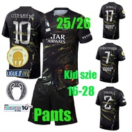 25/26 O.DEMBELE jersey 25/26 PSG-paris soccer clothe kid suit （with pants） KVARATSKHELIA D.DOUE VITI