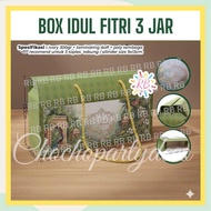 Eid al-Fitr Box 3 Jars Eid Cake Box/ Eid Parcel/ Eid Hampers/ size 15x28x9 cm