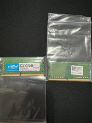 手提電腦💻 用Lenovo 同 crucial美光  (‼️sodimm ddr4 3200  sodium ‼️ ‼️16GB RAM ‼️💻) (‼️2x 8GB ddr4 3200 ‼️💻)  可以講價👉💰👍