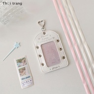 SEHENA 3-Inch Photocard Holder With Key Ring Ribbon Card Case Student ID Card Cover Case Portable Ke