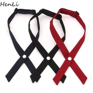 HENLI Vintage Adjustable Wedding JK uniform Tie Shirt Accessory For Men Collar Bowtie Uniform For School Costume Cravat Cross Bow Tie Neck Ties JK Bow Tie