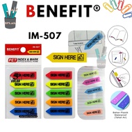 (6 SET 750 SHETS) BENEFIT Index Tab SIGN HERE IM-507 Sticky Note Waterproof Signature Marker