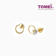 TOMEI Little Diamond Ring Earrings Yellow Gold 916 (9Q-YG1187E-2C) (1.82g)