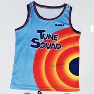 Kids Space Jam 2 Basketball Jersey Cosplay Costume Tune-Squad #6 James Top Shirt Shorts Goon Squad Basketball Uniform