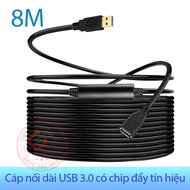USB 3.0 Male-Female cable with signal amplifier chip IC 8M long, 5Gbps speed for keyboard, mouse, we