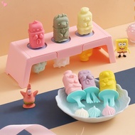 Cartoon Silicone Ice Cream Mold Summer Home Cute Popsicle Mold Children's Popsicle Ice Hockey Homemade Mold