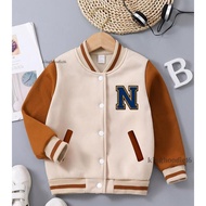 VARSITY JACKET FOR BOYS AND GIRLS INITIALS AGE 2 3 4 5 6 7 8 9 10 11 12 YEARS BASEBALL JACKET FOR GI