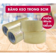 Clear tape 5cm wide - 80yards, 100yards, 200yards long
