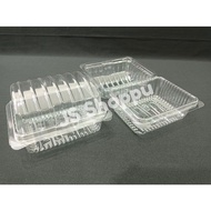 BENXON OPS C49 - Plastic Tray (100pcs±) Bakery Disposable Plastic Clear Food Box / Bekas Makanan C49