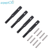 4 Pcs Hard Steel Front Rear Portal Stub Axle Drive Gear Shaft for Axial Capra Currie F9 Axle SCX10 I
