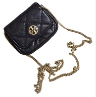 Tory Burch 黑色菱格鏈條小廢包
