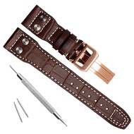 22mm Genuine Leather Watch Strap Band fit for IWC PILOT'S Watchs