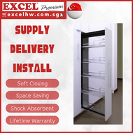 [Excel Hardware] Tall Unit With 5 Basket W/Soft Closing Slides E005S