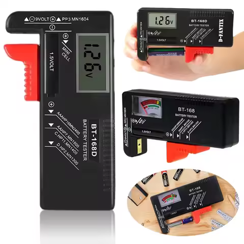 BT-168 /BT-168D Battery Tester Pointer/Digital Display Battery Checker Volt Measure Universal for C 