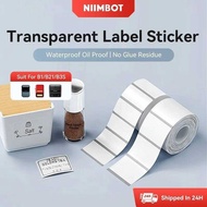 Niimbot B1/B21/B21_Pro/B3S/B31 Transparent Sticker Waterproof Oil Proof No Glue Residue Thermal Circ