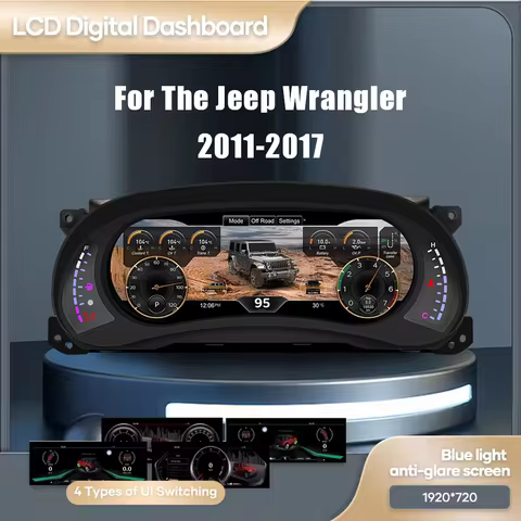 12.3 Inch Digitale Dashboard For Jeep Wrangler 2011-2017 Years Auto Lcd Paneel Snelheidsmeter Virtue