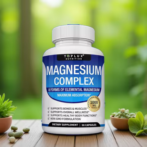 Magnesium Complex Supplement 8 Elemental 1000mg - Magnesium Glycinate, Citrate, Malate, Taurate for 