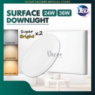 LED Surface Downlight Round / Square 24W 7" 36W 9" Surface Mounted Downlight White (SUPER BRIGHT) 7inch 9inch