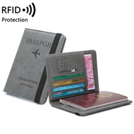 RFID anti-theft brush / passport bag / PU leather case simple and fashionable multi-functional docum