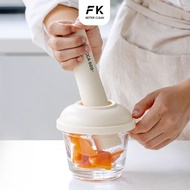 Glass hand-held garlic and chili mortar with mini mortar and pestle