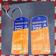 GANTUNGAN Batavia Air 737 Airplane Keychain Square Airplane Keychain - HM