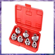 [P K A M] 7 Pieces Oil Filter Socket Wrench 24mm to 38mm 3/8-Inch Drive Oil Filter Removal Socket Fi