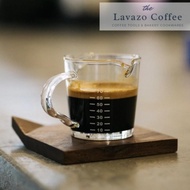 Espresso Shot Glass Double Spout | 70mL Espresso Coffee Measuring Cup - FULL GLASS