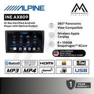 ALPINE INE AX809 - Hi-Res Android Player with Apple Carplay & Android Auto | 8+256GB 8Core