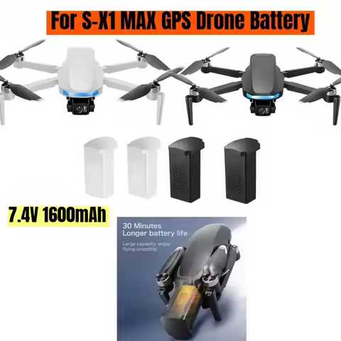 7.4V 1600mAh Battery S-X1 MAX GPS Drone Battery for S X1 MAX GPS Drone Parts