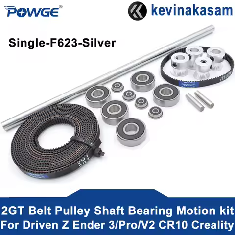 POWGE kevinakasam GT 2GT Timing Belt Pulley shaft Bearing Motion kit for Driven Z Ender 3/Pro/V2 Pro