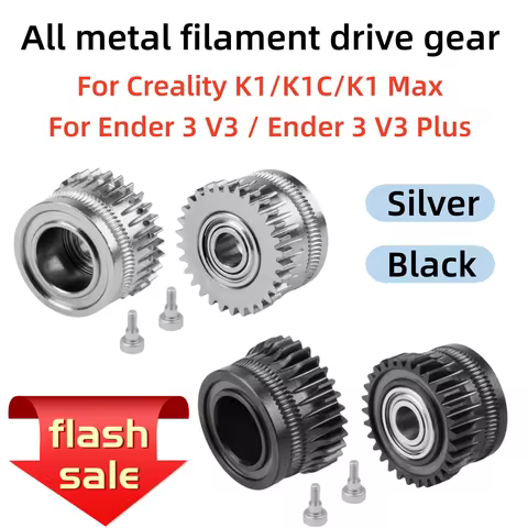 K1C EXtruder K1 GEAR All Metal Filament Drive Gear for Creality K1 Max EXTRUDER GEAR nickel-plated H