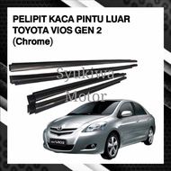 Weather strip rubber glass seam Vios gen 2 chrome