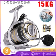 DAIWA Original  KSA Metal Fishing reel 14+1BB 15kg Max Drag Power All Metal Double Spool Fishing Reel 5.5:1 Spinning Reel