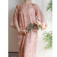 【Available】2022 Cheongsam ผู้หญิง Vintage Qipao จีน Qipao Vintage ดอกไม้พิมพ์ชุดจีนพื้นบ้านชุดเต้นรำ