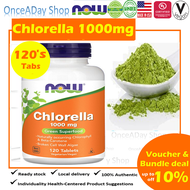 PROMO Now Foods, Chlorella, 1000mg, 120Tablets (natural Chlorophyll, Beta Carotene, Carotenoids, Vitamin C, Iron &amp; Protein) Once A Days Shop