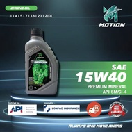 SARAWAK-MOTION Mineral API SM CI4 Petrol Diesel Engine Oil Car Lubricant (15W40/1L)