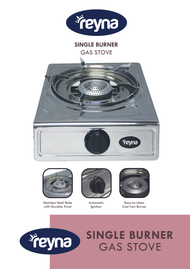 Reyna Gas Stove - Single Burner - Gas Stove for Cooking - Stove Set