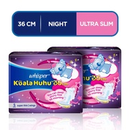 [Bundle of 2] Whisper Koala Huhu Wings Super Thin Sanitary Pads 36 cm