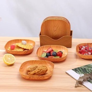 New high-end wood grain spit bone household snack snack desktop garbage dining table melon seed snac