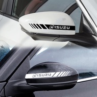2pcs ISUZU Side Mirror Sticker Decal for Car Rearview Mirror Vinyl Waterproof Design Left Right Set