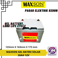 Crilight MAXSON GEL BATTERY SOLAR 12V (20AH / 30AH / 40AH) Bateri Gel Deep Cycle | Bateri Solar | Ba