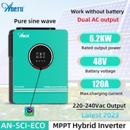 Anern 6.2KW Hybrid Inverter Pure Sine Wave MPPT Solar Inverter Hybrid Inverter 48V off grid Inverter